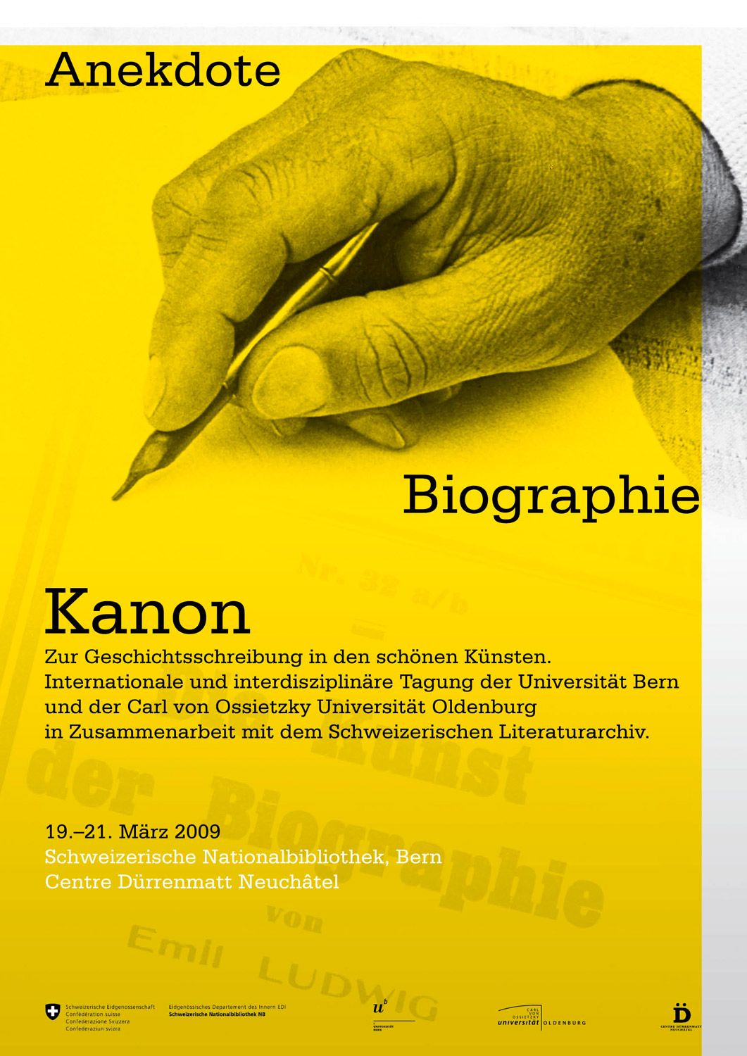 Schweizerische Nationalbibliothek. Anekdote, Biographie, Kanon