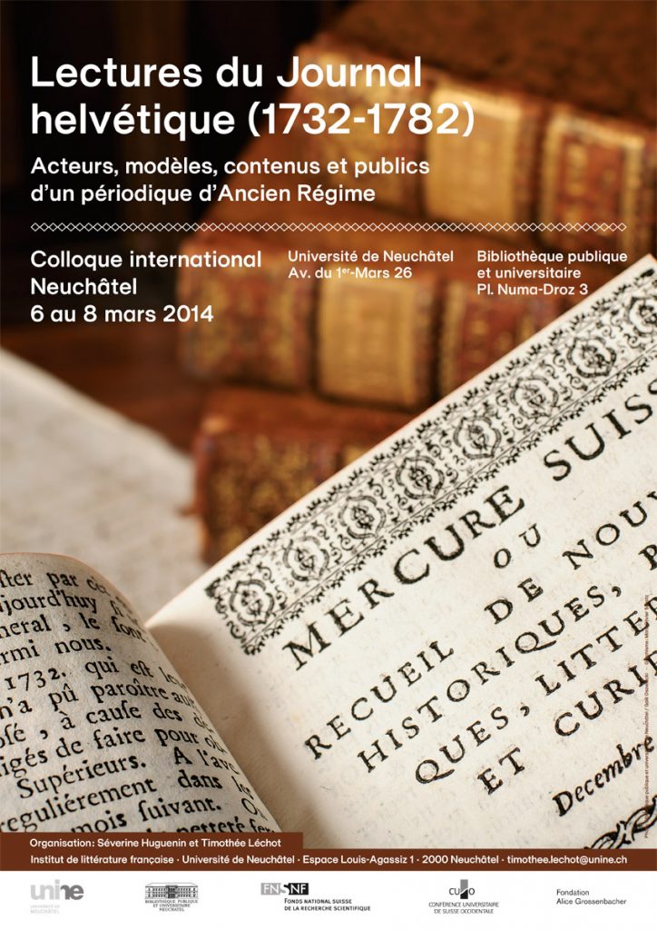 Lectures du Journal helvétique (1732-1782)