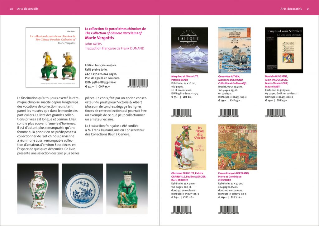 Bibliothèque des Arts - Catalogue