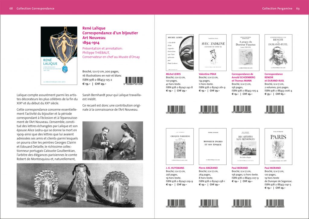 Bibliothèque des Arts - Catalogue