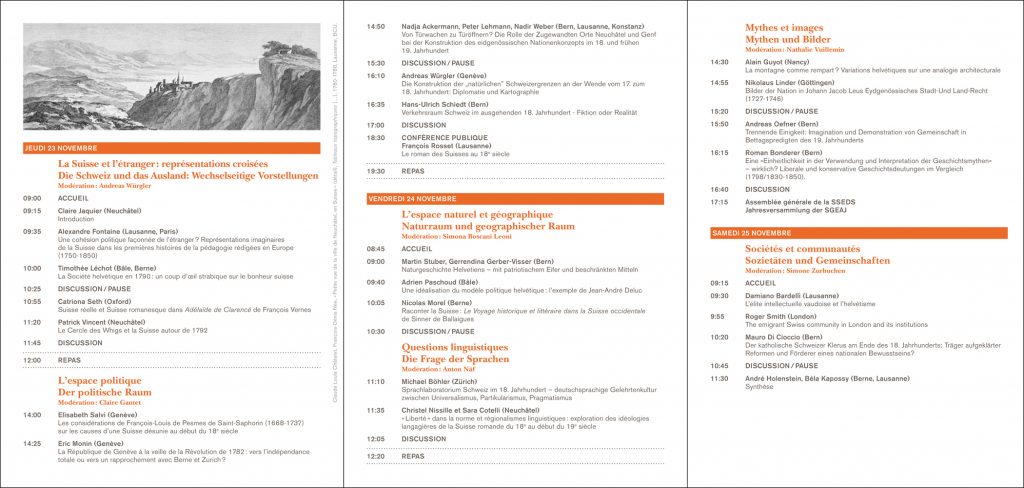 Colloque de la Société suisse pour l'étude du 18e siècle